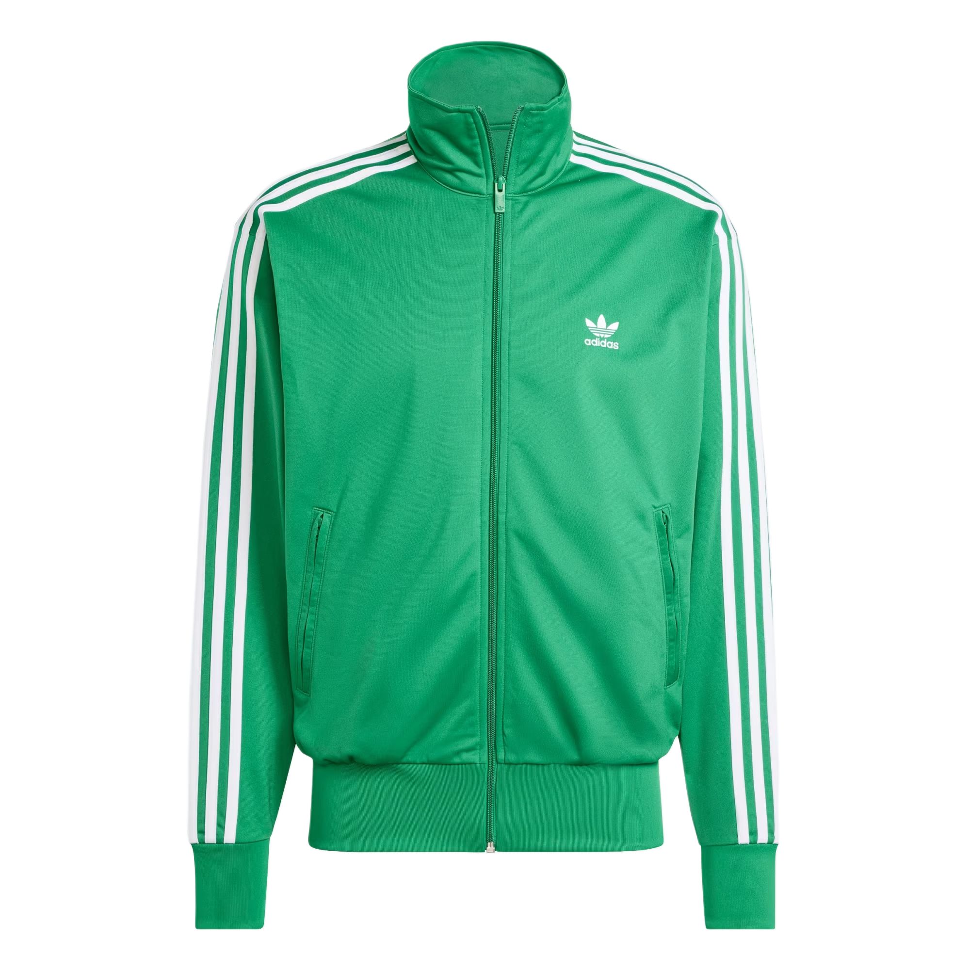 

Adidas Originals Adicolor Classics Firebird Loose Fit Zip Collar Striped Long Sleeve Jacket Men Jackets Green White JD0183 L