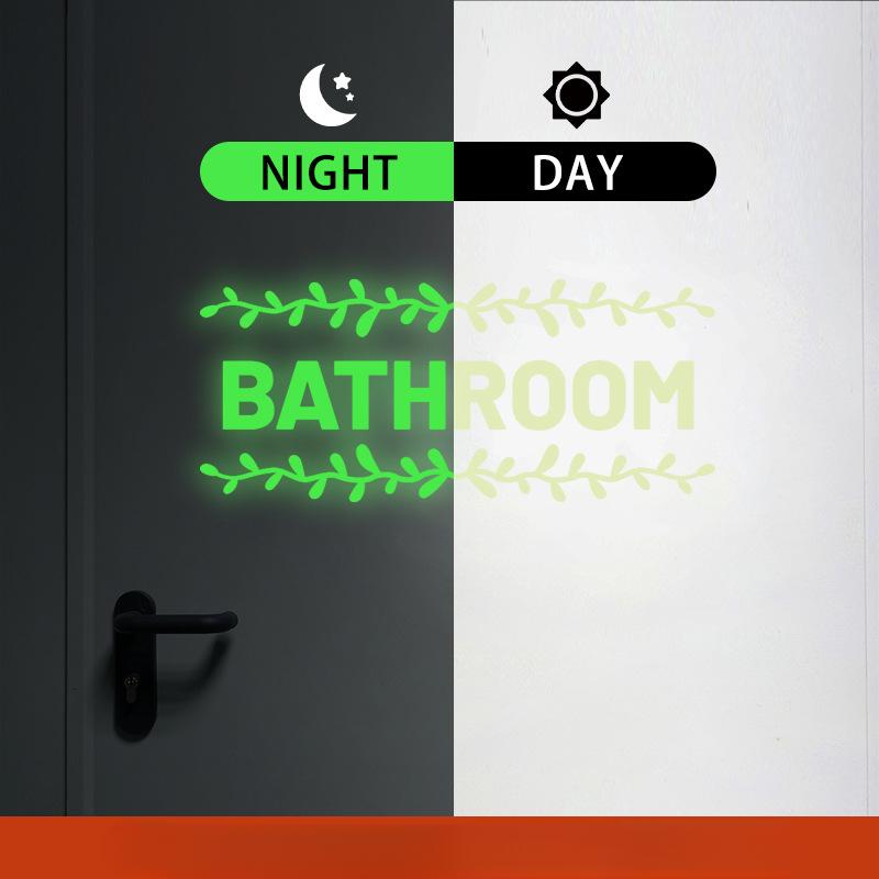 

Світяться наклейки на стіну для туалету. Ванна кімната, що світиться в темряві. Шпалери для дверей. Декор. Вінілові наклейки для приміщень. 15x30cm