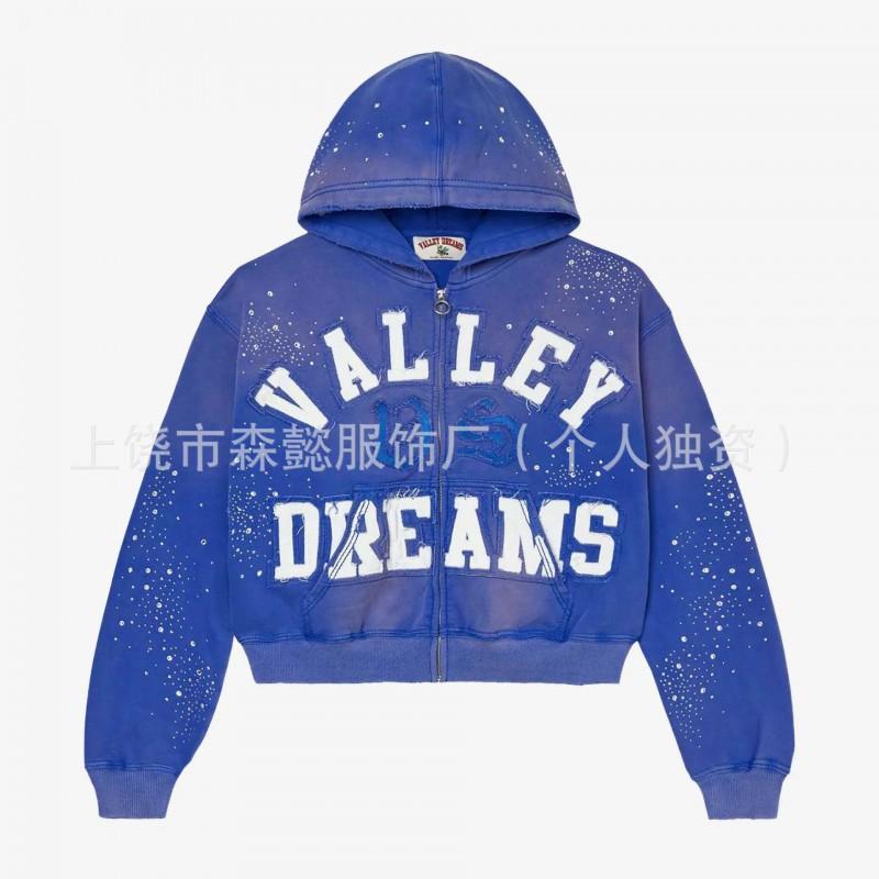 Y2K Gothic Zip-Up Hoodie Retro Streetwear Oversized Sweatshirt Women