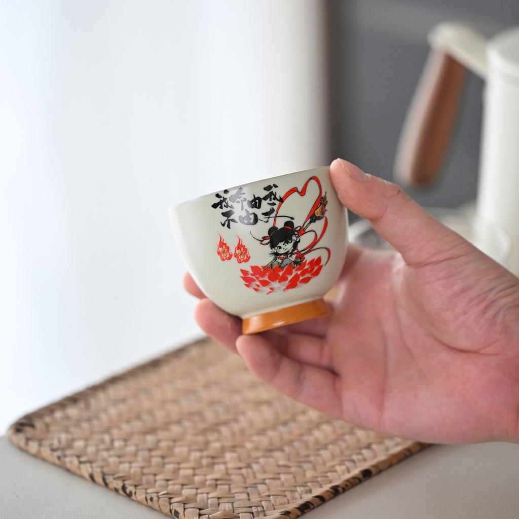 Ru Kiln Nazha Teacup Master Cup High-End Qingru Personal Special Master Cup With Gift Tea Set Qingru Teacup