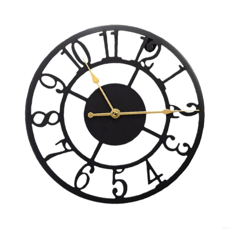 

Industrial Themed 12Inch Rusts Resistant Metal Wall Clock Quiet Not Ticking Movement For Home Office Cafes Decoration X3UC CN