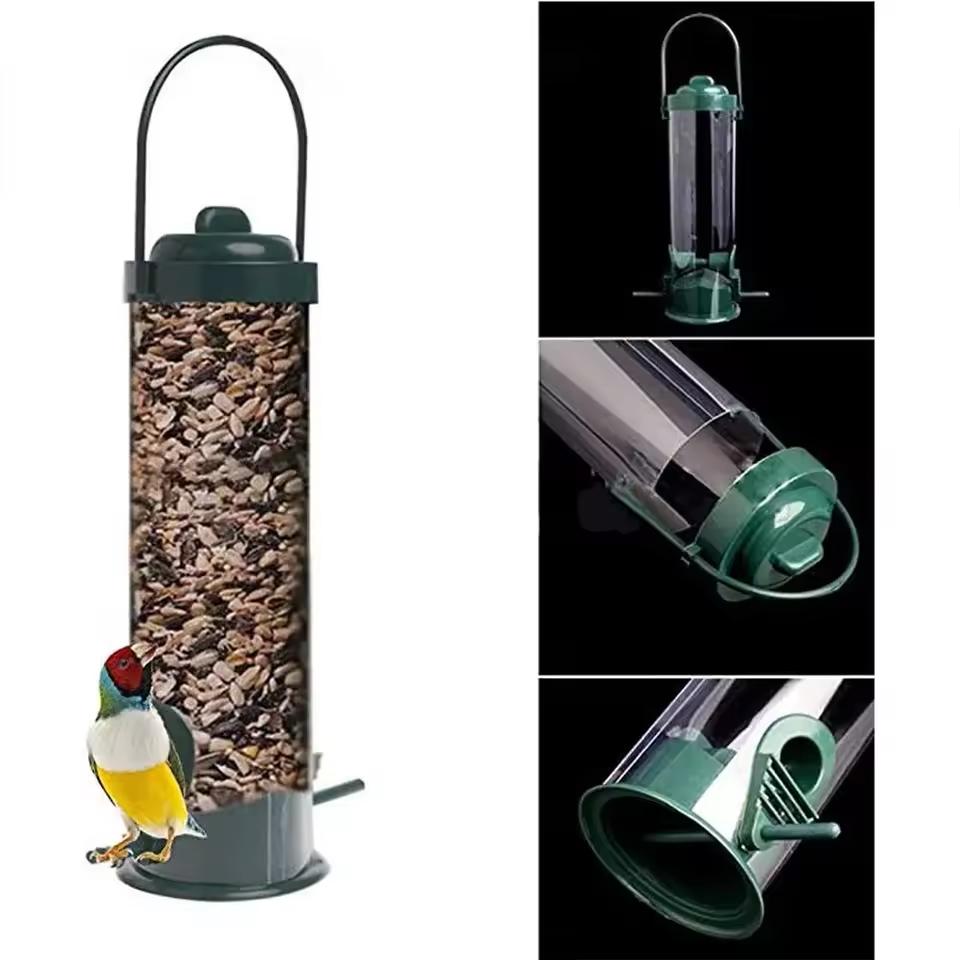 PVC material bird feeder seed feeding pet supplies hanging garden fence bird feeding tool bird feeder outdoor feeding supplies