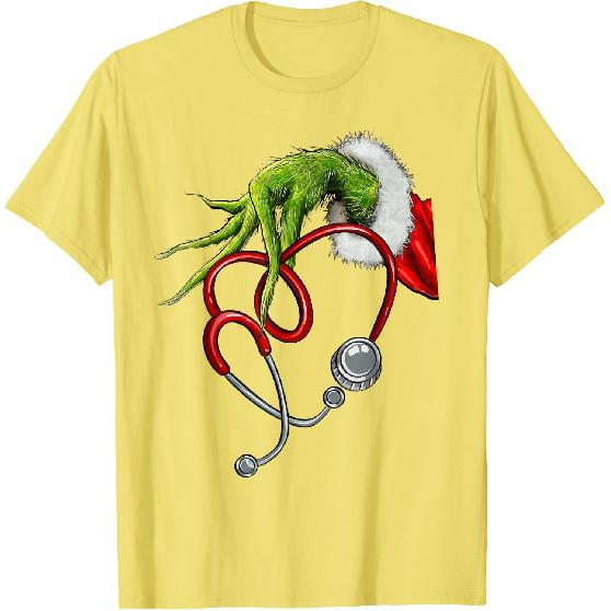 Nurse Funny Merry Christmas Stethoscope Nursing Xmas Pajamas T-Shirt