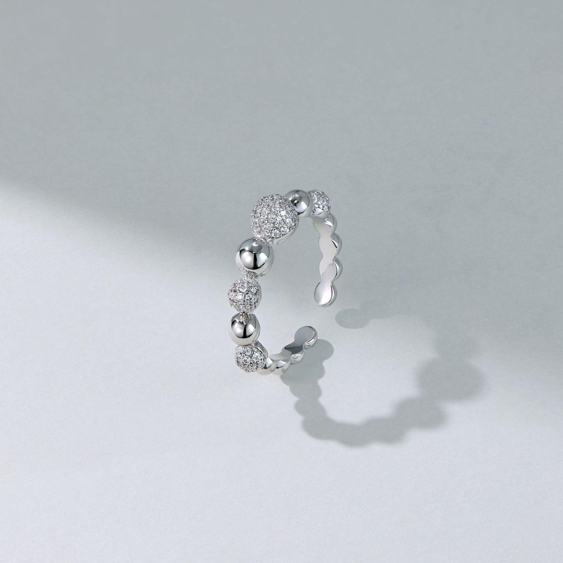 

French Designer Minimalist Fluffy Open Ring - Adjustable Women s Accessory платиновый