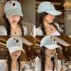 Adorable Korean Style Polka Dot Denim Baseball Cap For Spring Summer Unisex Wear
