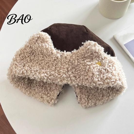 Fuzzy Skull Cap Cat Ear Sherpa Fleece Hat for Women, Windproof Winter Protection Comfortable Hat, Thick Warm Outdoor Cycling Soft Lined