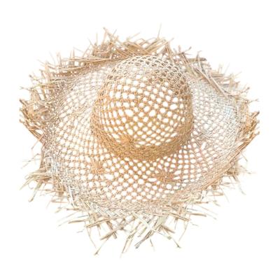 Creative Wide Brims Cut Out Straw Hat For Women and Girls Ergonomic Beachwear With Tassels Detail Fashion Photo Props