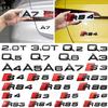 1 Pieza ABS 3D Para A3 A4 A5 A6 A7 Q2 Q3 Q5 Q7 Q8 S3 S4 S5 S6 RS3 RS4 RS5 RS6 Logo Decoración Calcomanía Insignia Trasera Maletero Coche Pegatina