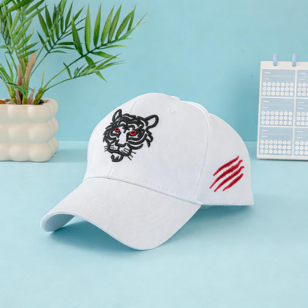 Tiger Embroidery Baseball Cap For Men Women Red Claw Mark Hip Hop Streetwear Adjustable Dad Hat Outdoor Sun Hat