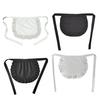 Maid Cosplay Apron Girls Ruffled Waist Apron Kitchen Costume Solid Color Fancy Dress Half Apron Cosplay Outfit Accessory