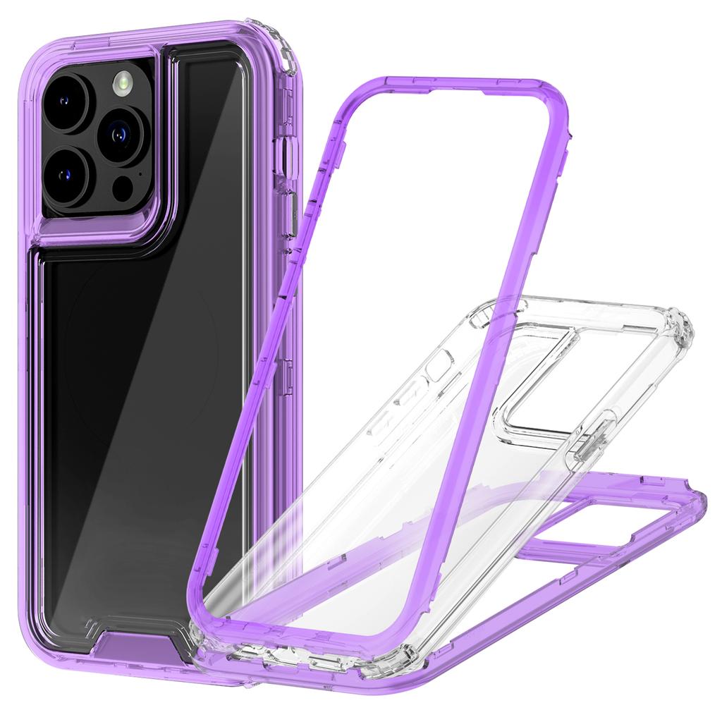 For iPhone 15 Pro Case Detachable 2-in-1 TPU+PC Clear Drop-Proof Phone Cover