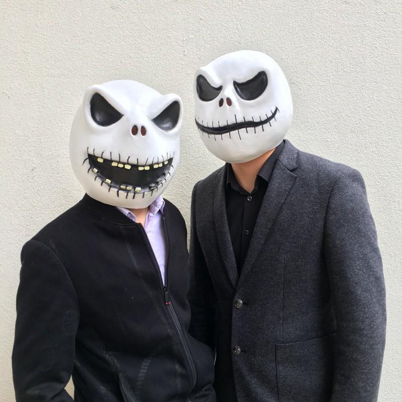 Nightmare Before Christmas Jack Skellington Mask Latex Cosplay Prop Halloween Party Roleplay