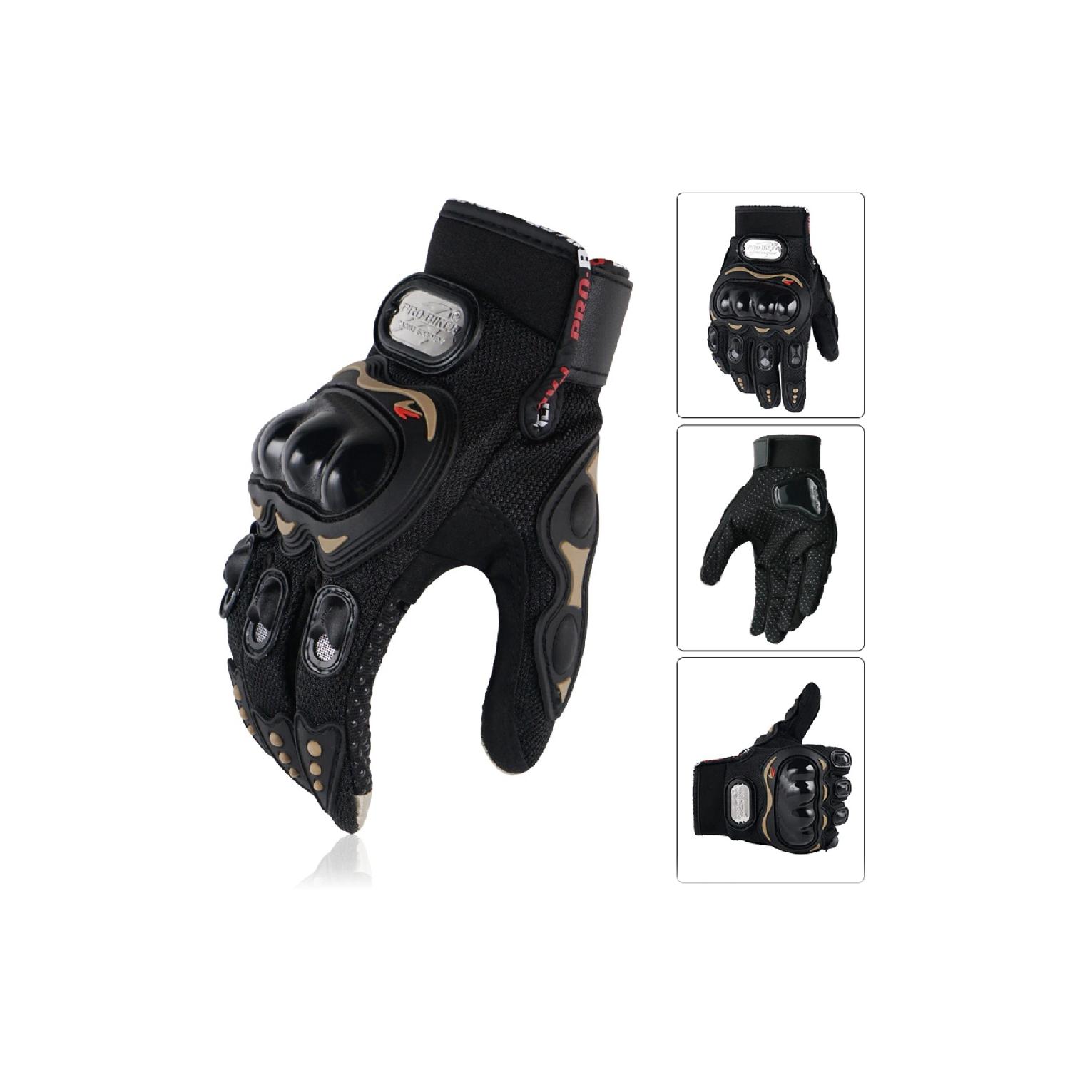 

Черные защитные мотоциклетные перчатки унисекс L