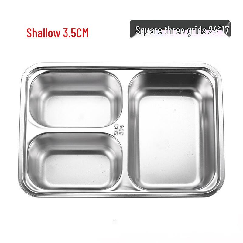Abay Stainless Steel 4-Compartment Lunch Tray