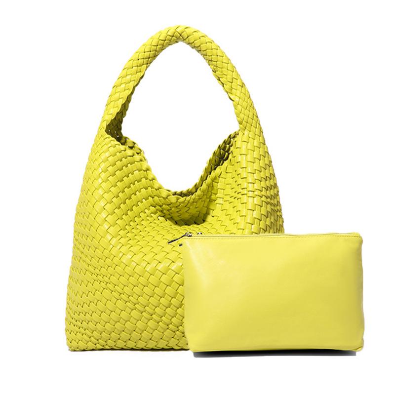 Women's Large Capacity Cross-Border Woven Shoulder Bag - Versatile Shopping & Commuter Tote