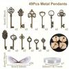 49pcs/set Realistic Skeleton Keys Dragonfly Pendant Set Christmas Tree Hanging Ornaments  Gifts