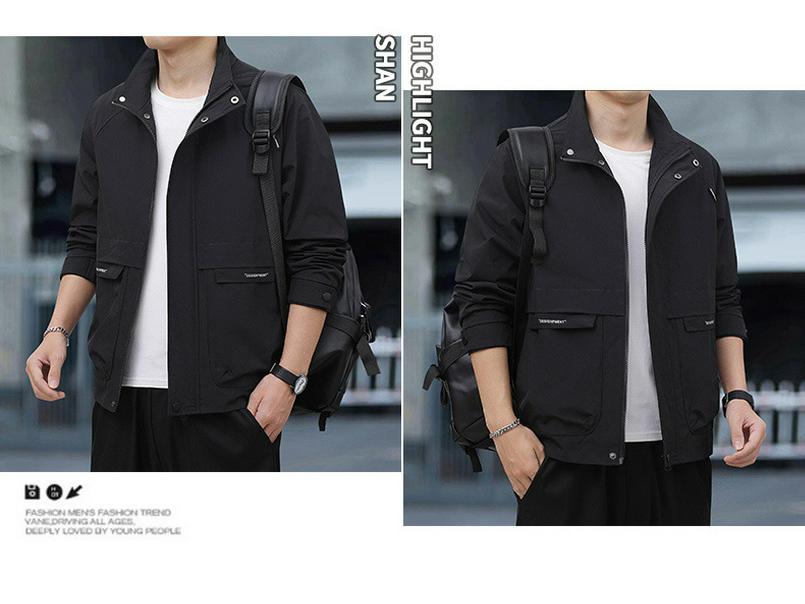 Men's Trendy Cotton Padded Jacket - 2025 Autumn/Winter, Warm, Windproof, Stand Collar, Versatile Outerwear for Youth.