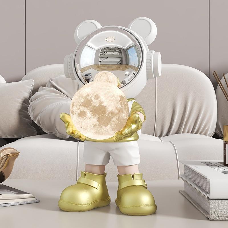 

Astronaut Sculptures Creative Desk Figurines Elegant Modern Living Room Figurine Luxury Aesthetic Ornaments Home Decorations