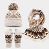 Adult Winter Hat Scarf and Gloves Set, 3-Piece Thick Thermal Outdoor Accessories