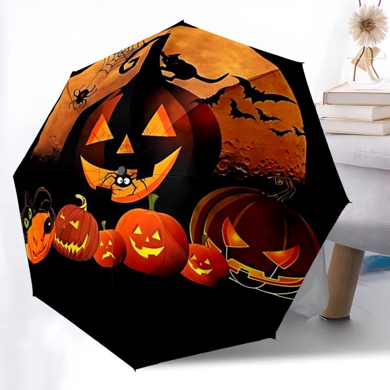 1pc Halloween Pumpkins Umbrella - Portable Home Essential, Durable Iron Frame with Rod Structure, Fashion Lovers Yy250910126