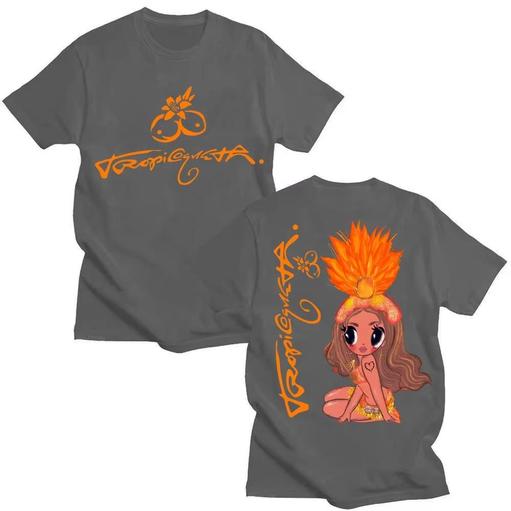 Karol G Tropicoqueta 2025 Album Graphic Tshirt Unisex Womens Aesthetic High Quality T Shirts Cute Oversized Casual Cotton T Shirt