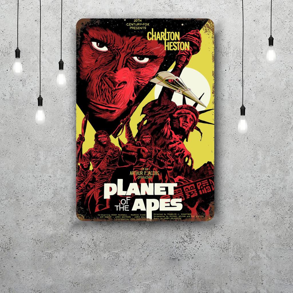 planet of the apes movie Vintage Metal Tin Signs Posters Decor Retro Metal Plaque Wall Art Decor for Garage Bar