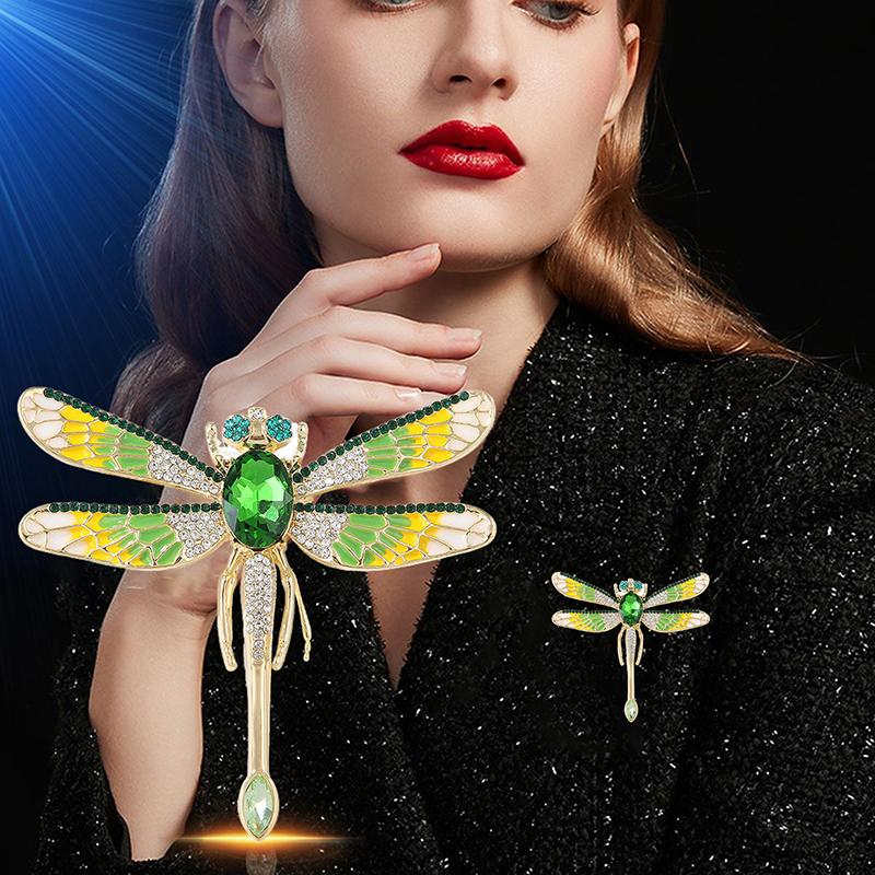 Exquisite Retro Enamel Dragonfly Brooches Pins For Women Clothing Coat Party Accessries Gifts