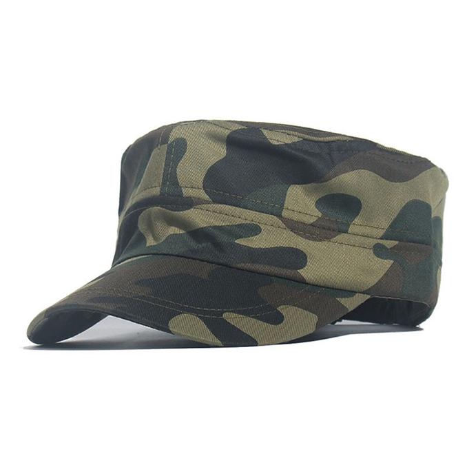 Outdoor Couple Camouflage Flat-Top Duck Tongue Cap Outdoor Sports Students Training Military Cap
