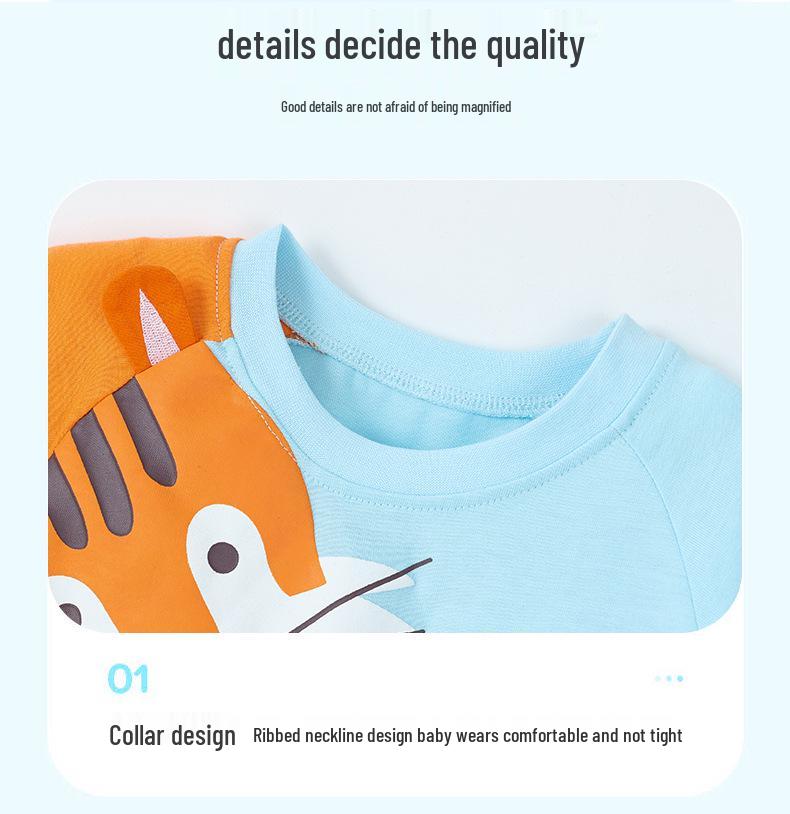 Summer 2026 Boys' Cartoon Print European Style Cotton T-Shirt