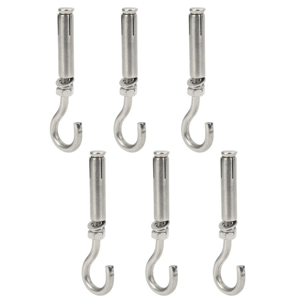 6pcs Opening Hole Design Expansion Bolts Sturdy Ceiling Hook Bolts For Communication Equipment