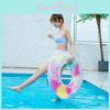Factory Hot Selling Ins Pattern Adult Inflatable Underarm Swimming Ring With Colorful Petal For Beginners