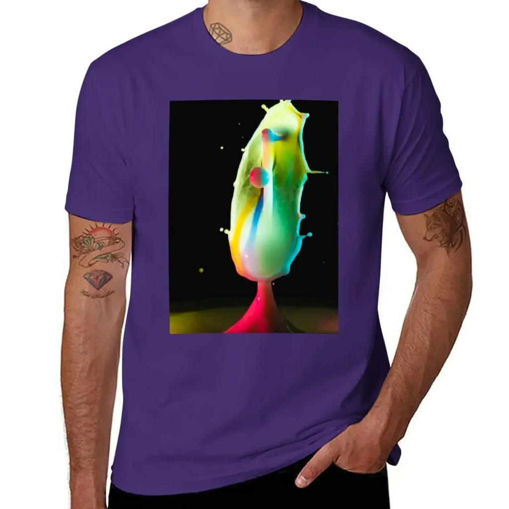 Rainbow Splash Tshirt For A Boy Anime Clothes Vintage Clothes Unisexs T Shirts