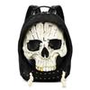 Zaino Rivettato Teschio 3D per Uomo e Donna - Borsa a Spalla Doppia per Halloween