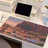 Sunflower Mousepad Computer Gamer Lock Edge Anime Scenery Desk Mat Pixel Art Landscape Keyboard Mouse Pad Natural Rubber Carpet