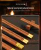 Wenge Solid Wood Chopsticks: 10-Pair Gift Set for Business Gifts, National Style Tableware, Natural Finish, Household Chopsticks