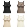 Non Trace Satin Corset Deep V-neck Crop Tops Elegant Suspender Vest  Daily