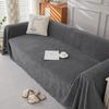Solid Chenille Sofa Throw Cover Modern Minimalist Slipcover 3-Seater Cushion Protector