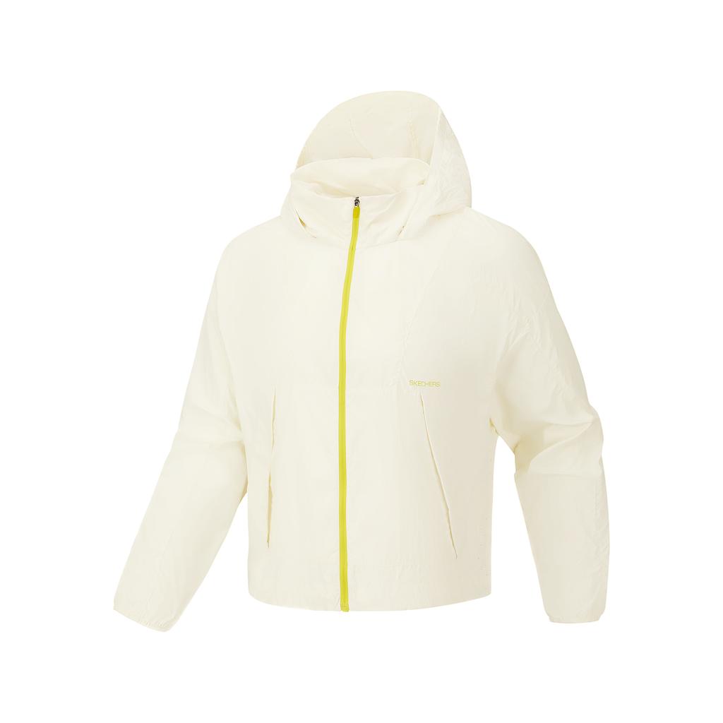 Skechers Hooded Solid Color Breathable Sun Protection Jacket Women jackets P226W006-0074