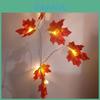 Lebendiger Weihnachtsanhänger Ahornblätter Beleuchteter Herbstkranz Mit 10/20/30 LED-Lichterketten Für Festliche Dekoration
