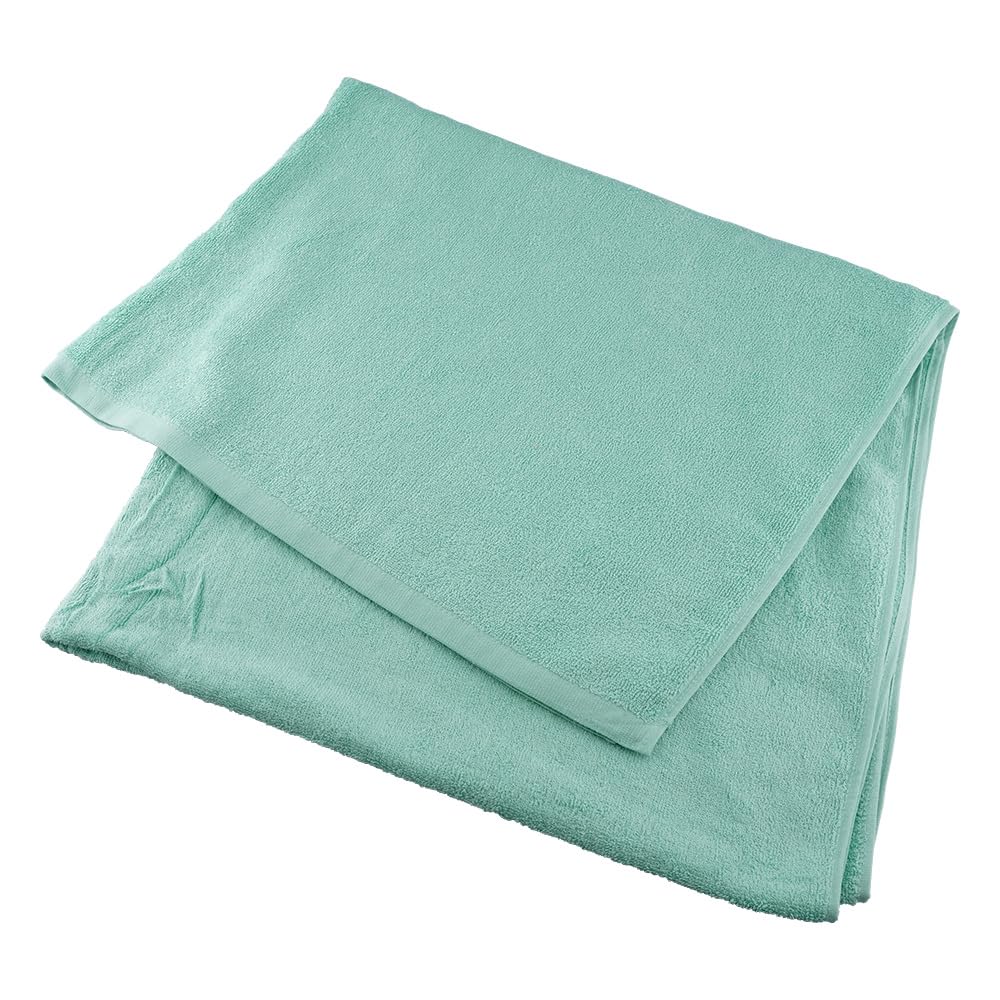 Commercial-grade extra-large bath towels, LGR (Ice Green), 6 pieces.