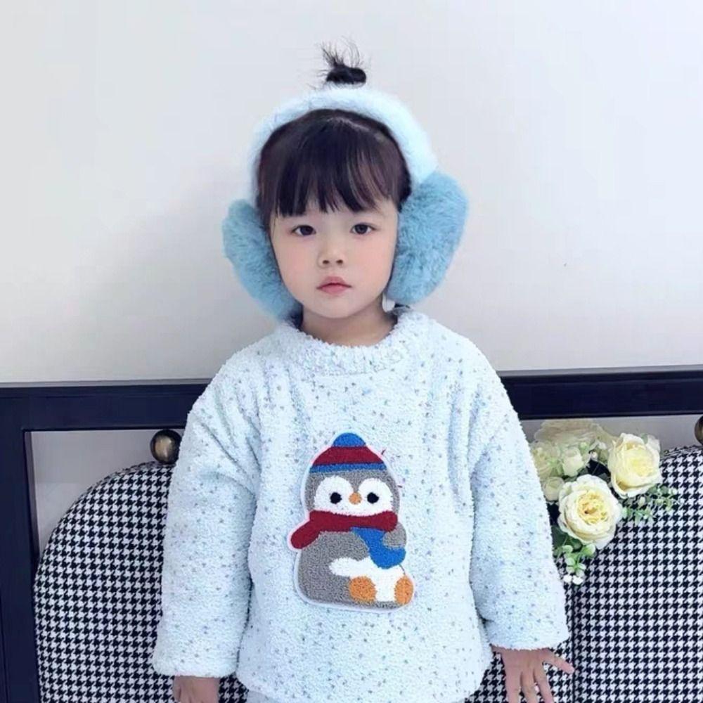 Větruodolné Skládací Chrániče Uší Zesílené Dětské Ohřívače Uší Módní Zimní Plyšové Náušníky Venkovní