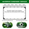 Duidelijk PVC Vinyl Tarp Waterdichte Zeil Afdekking 14Mil Transparant Polytarp