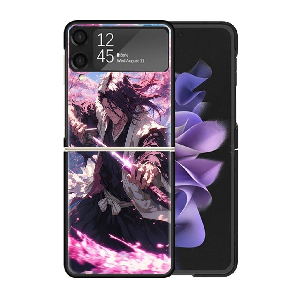 Bleach Kuchiki Byakuya Cases For Samsung Galaxy Z Flip 4 5 6 7 3 Z Flip7 Flip6 Flip4 Flip5 Flip3 5G Hard Shockproof Fundas Cover