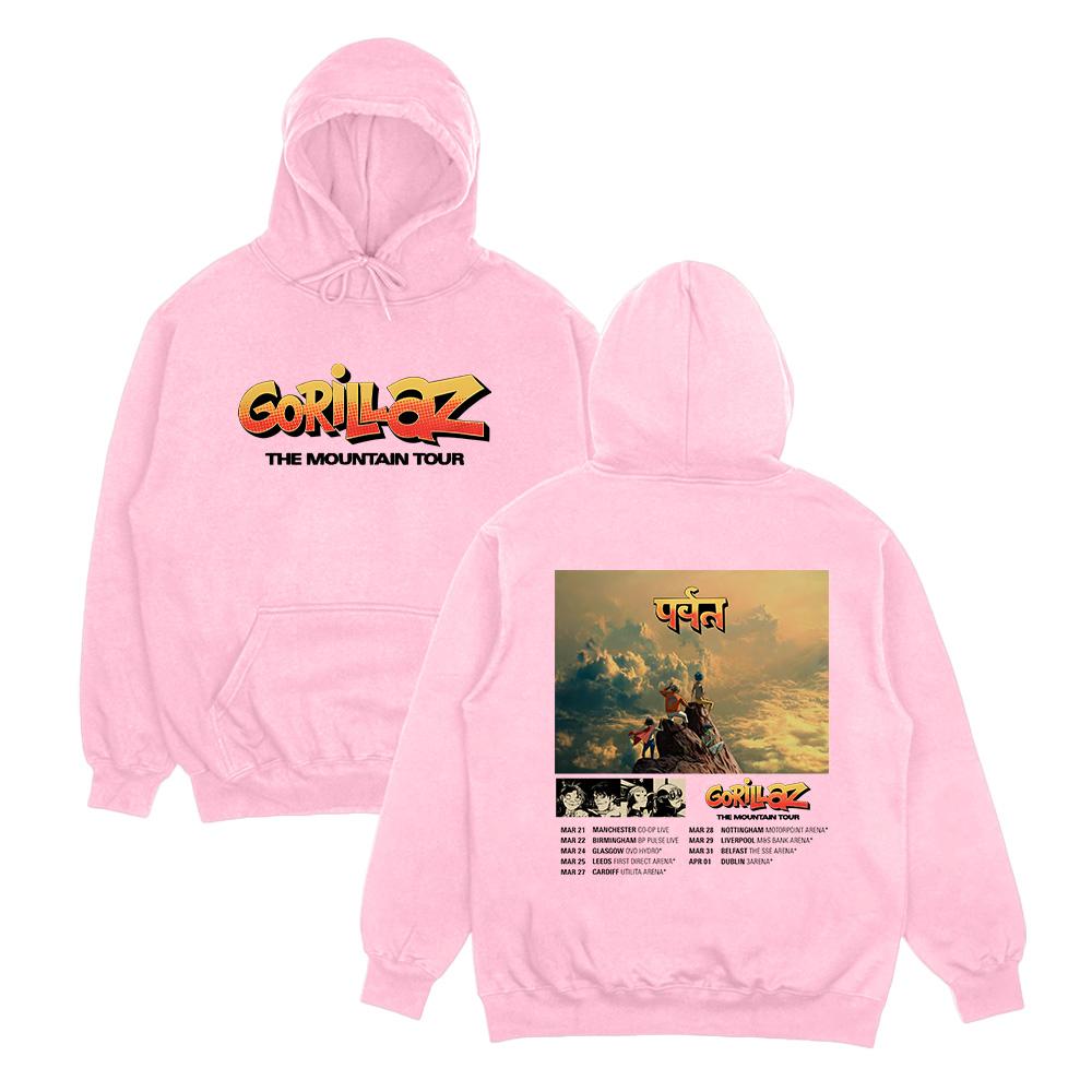 Gorillazs The Mountain Tour 2026 Mikiny Potisk hudební skupiny Pánské Dámské Ležérní Mikiny Harajuku Pulovr Unisex Oblečení Móda