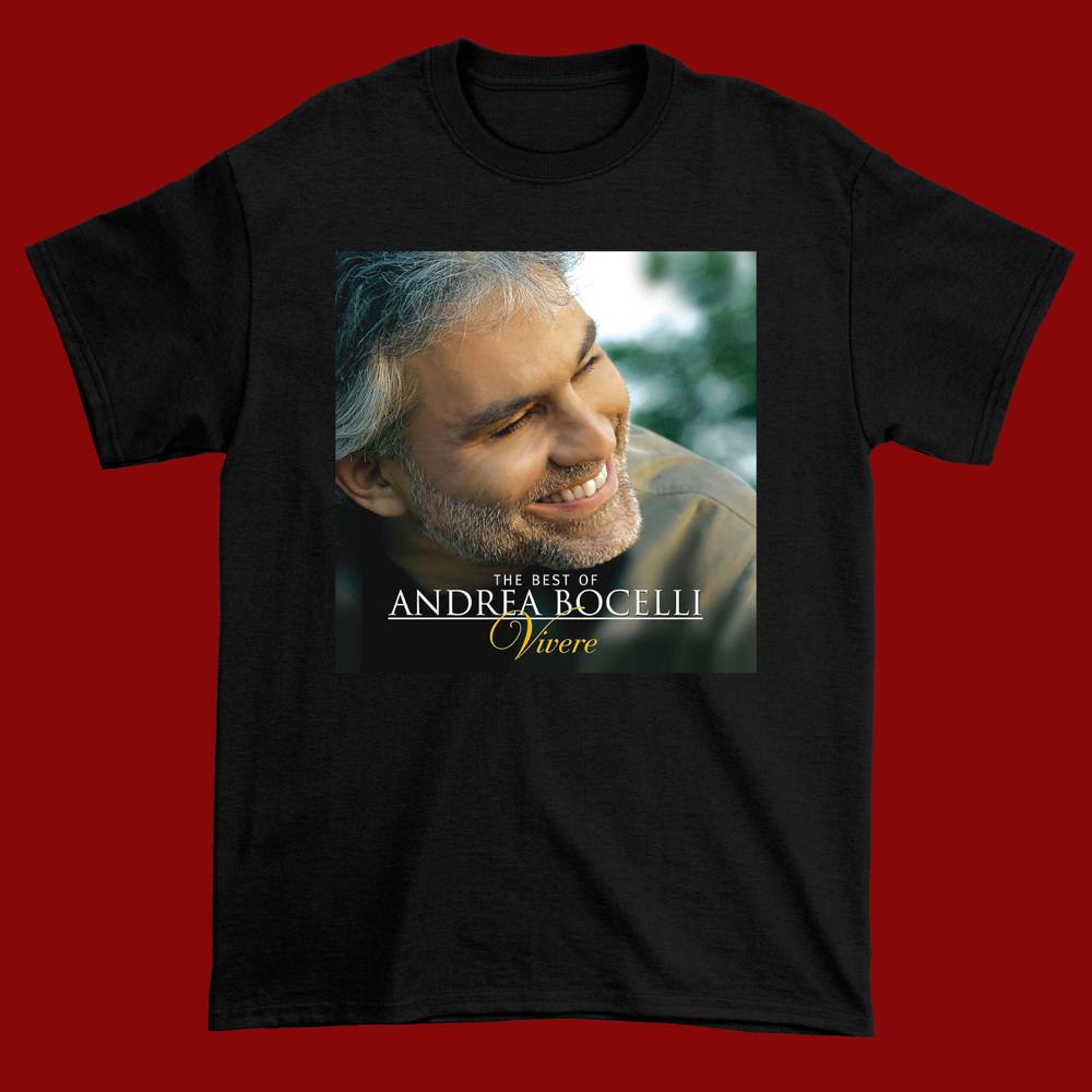 The Best of Andrea Bocelli  Vivere Black Cotton Shirt Full size S5XL CS179 Unisex T-Shirt XXXL