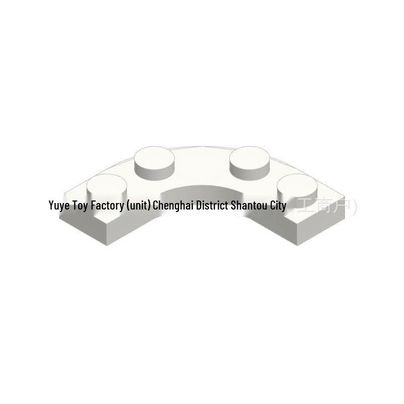 68568 Universal 3x3 Rounded Corner Curved Plate for Educational Science Toys 0.5 kg белый