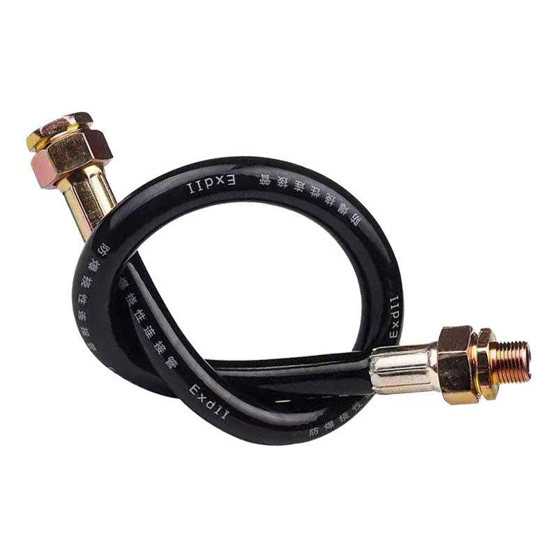 DN20 Explosion-Proof Rubber Conduit Hose with Stainless Steel Cable Entry, Flexible Tube 4-point/6-point.