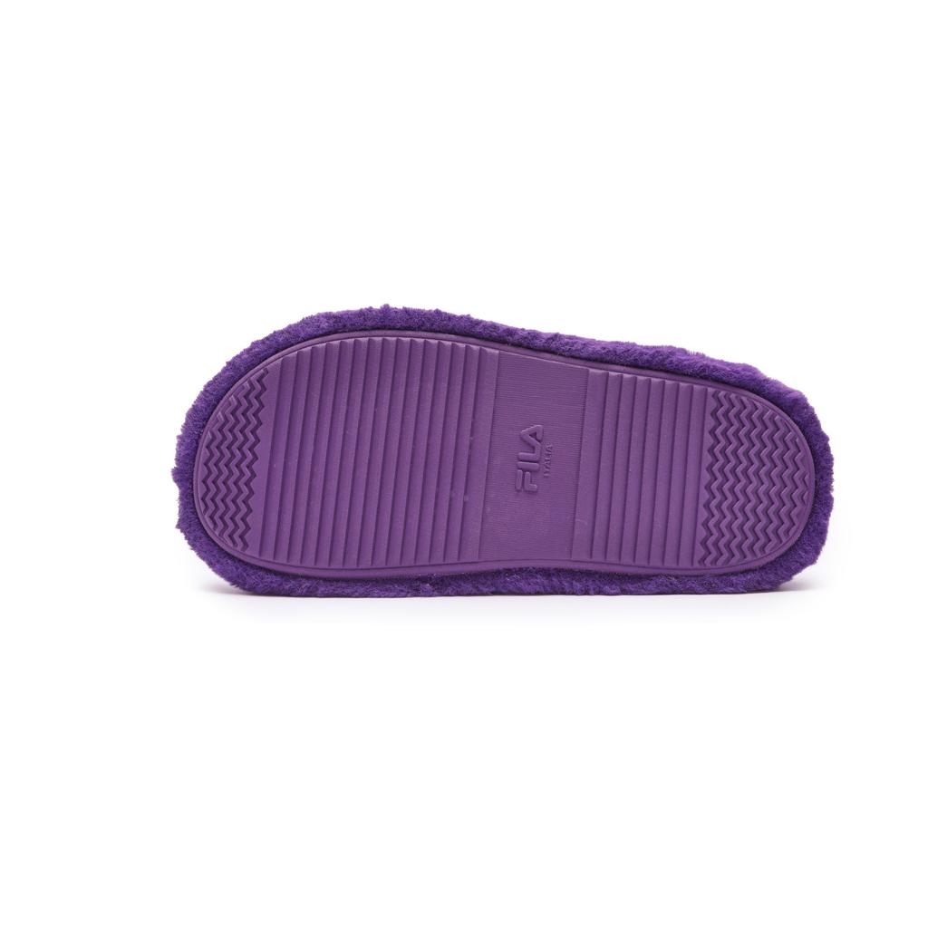 Fila Shell Shoes Plush Slippers Retro Series Comfortable Slide Sandals Women Slippers Purple F12W442501FHT