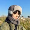 Men's Winter Lei Feng Hat: Fleece-Lined, Thickened, Windproof, Coldproof, Outdoor Cycling Ear Protection Pullover