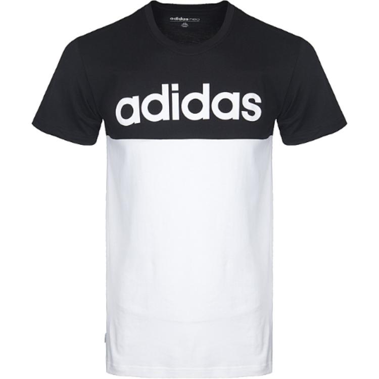 adidas Neo T Shirts Men's White Crew Neck Moderate Straight Fit BQ6818